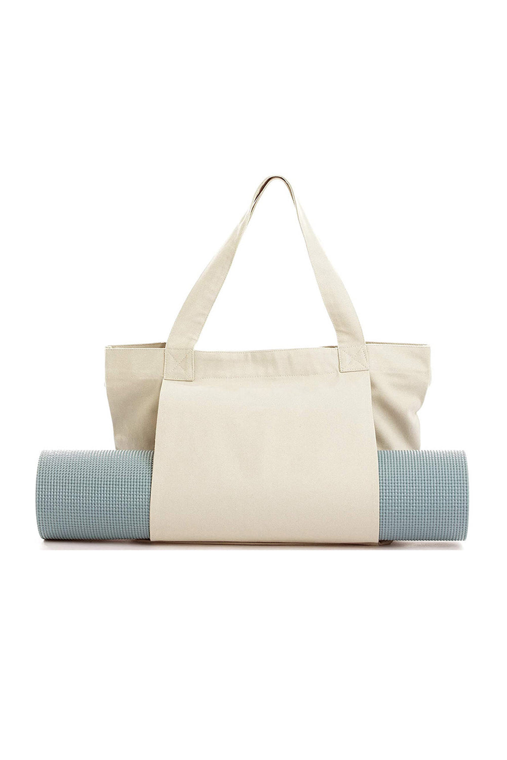 Black Canvas Large Tote Yoga Mat Bag