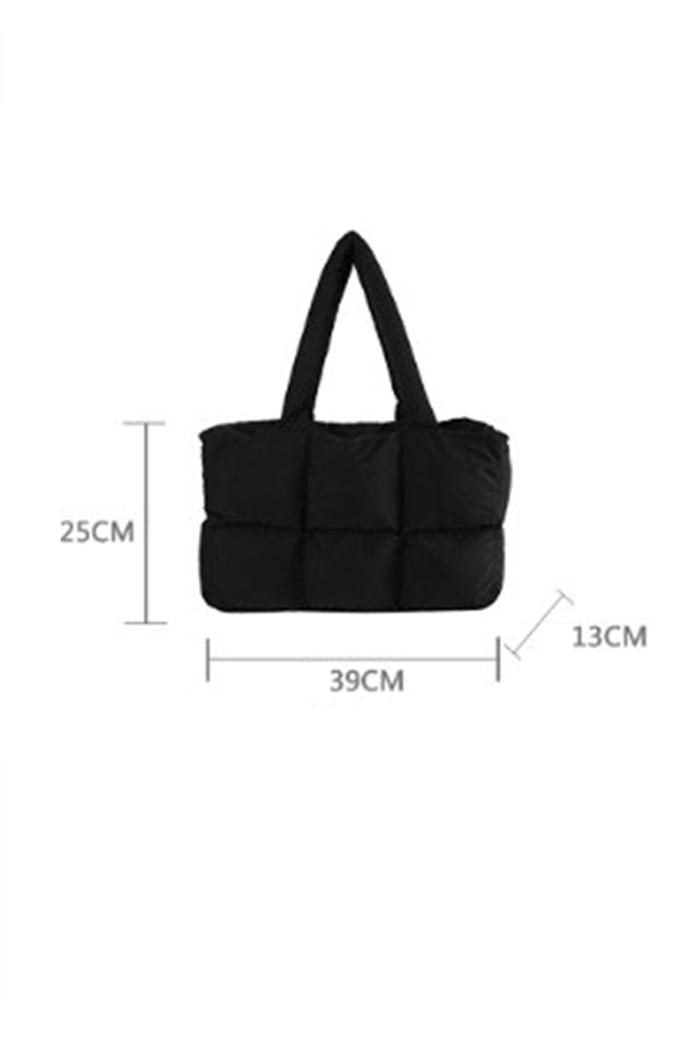 Cinnamon Solid Quilted Puffy Zipped Large Tote Bag