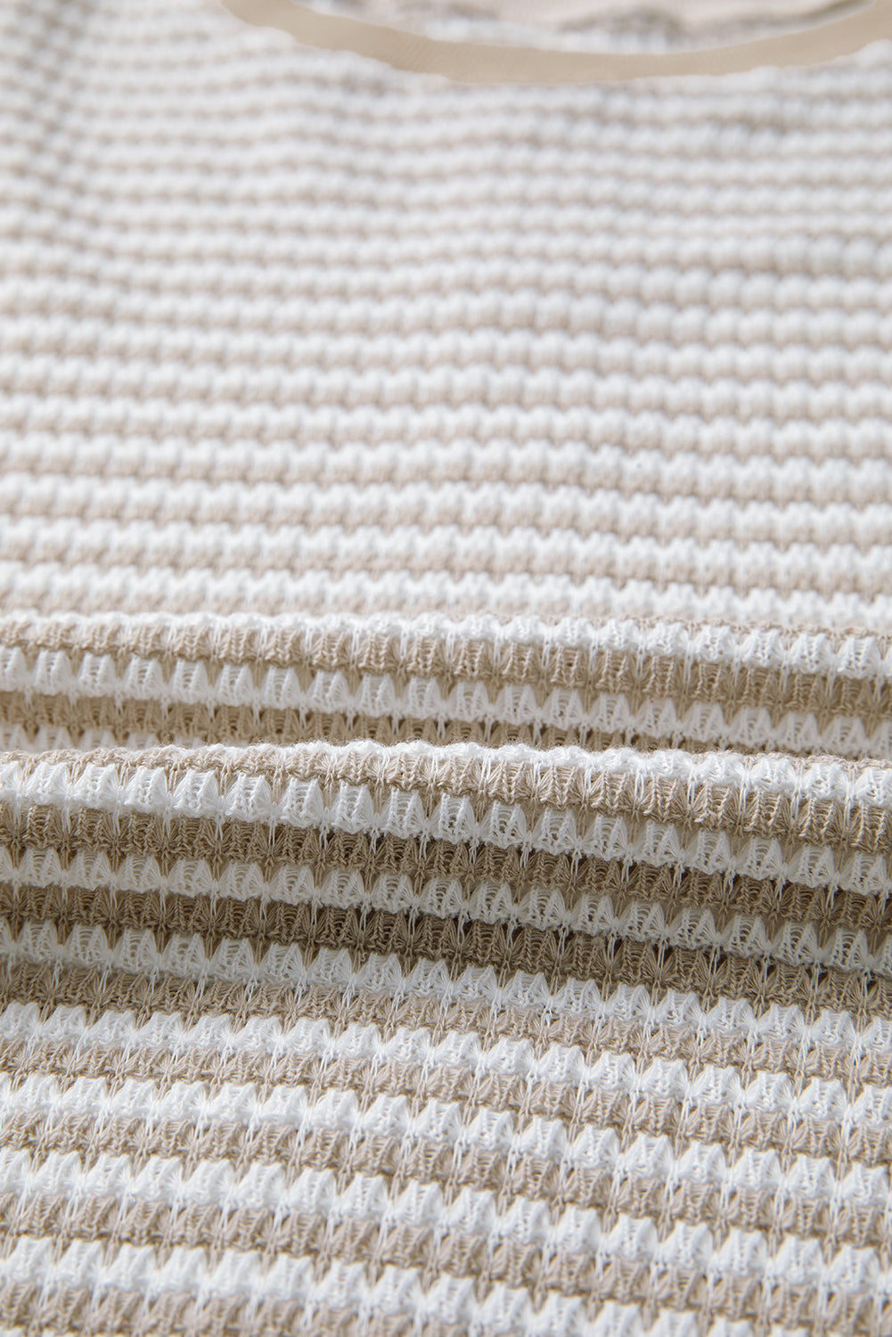 Black Stripe Ribbed Trim Drop Shoulder Long Sleeve Oversized Top