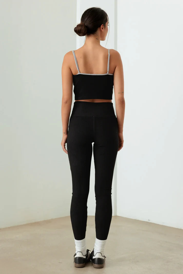 Crop Top - High Waist Leggings Set