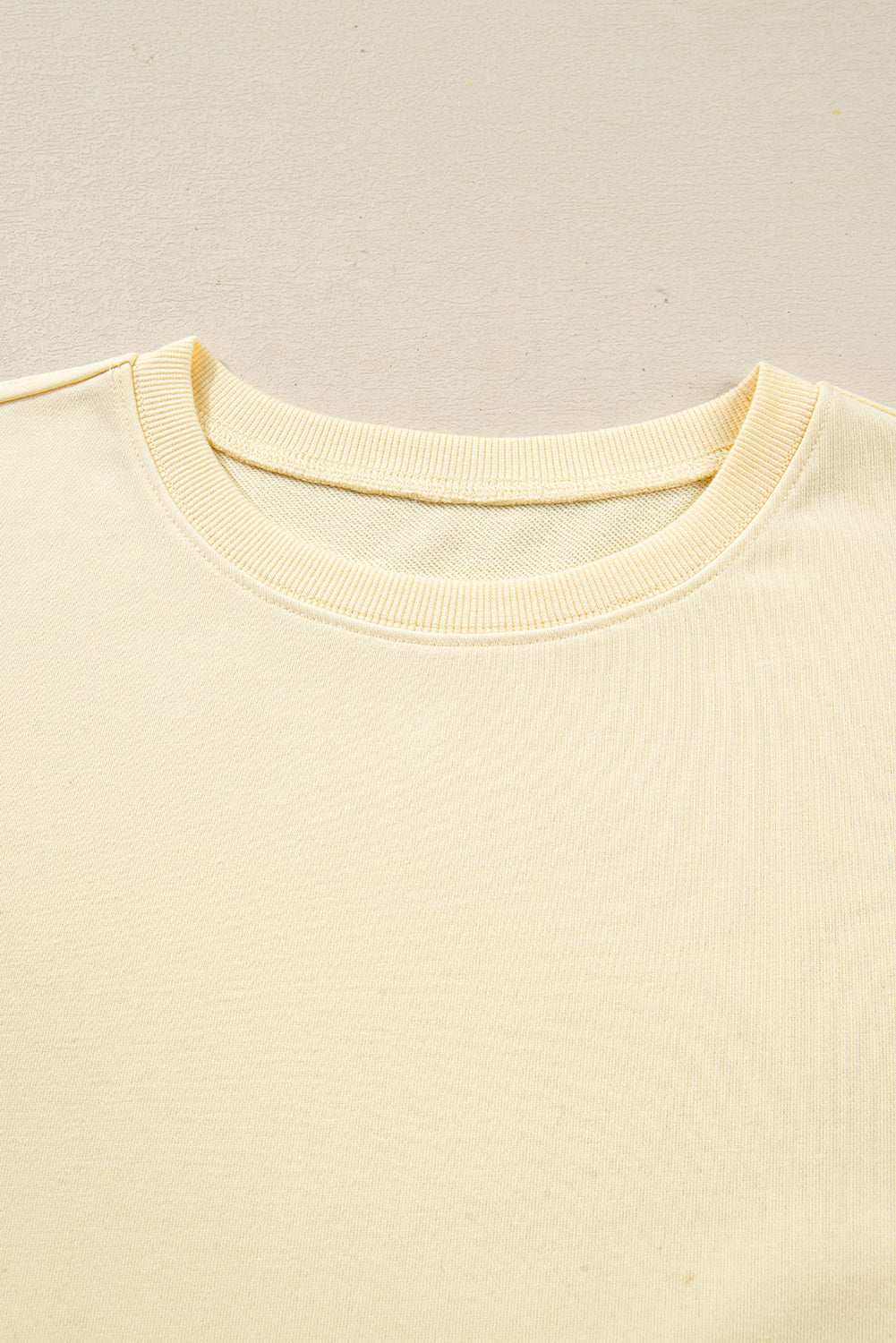 Beige Double Tiered Ruffle Hem Long Sleeve Loose Mini Dress