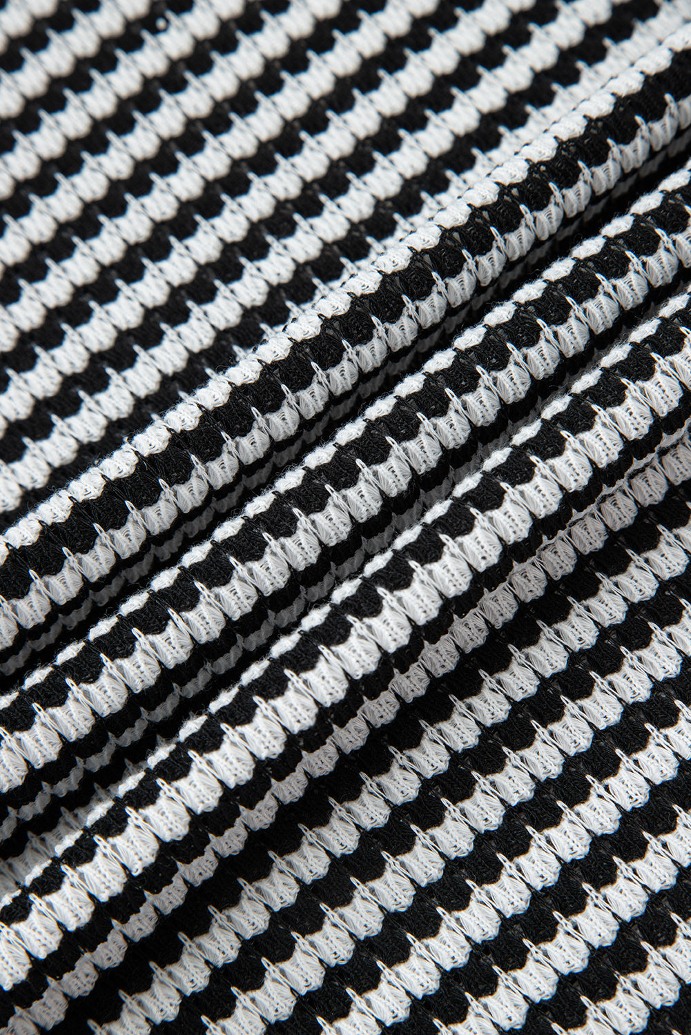 Black Stripe Ribbed Trim Drop Shoulder Long Sleeve Oversized Top