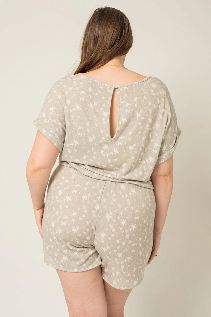 Plus Size Short Sleeve Romper