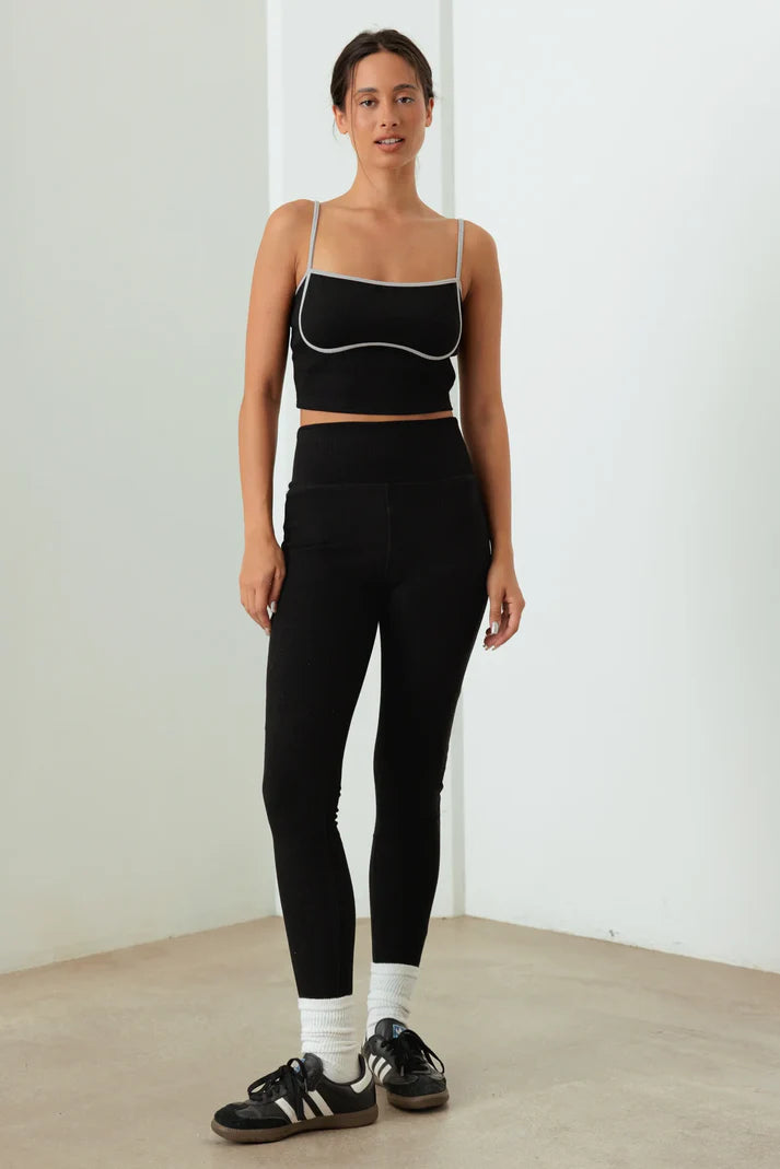 Crop Top - High Waist Leggings Set